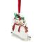 3.5" Silver-Plated SnowCouple Parents to Be Ornament with European Crystals